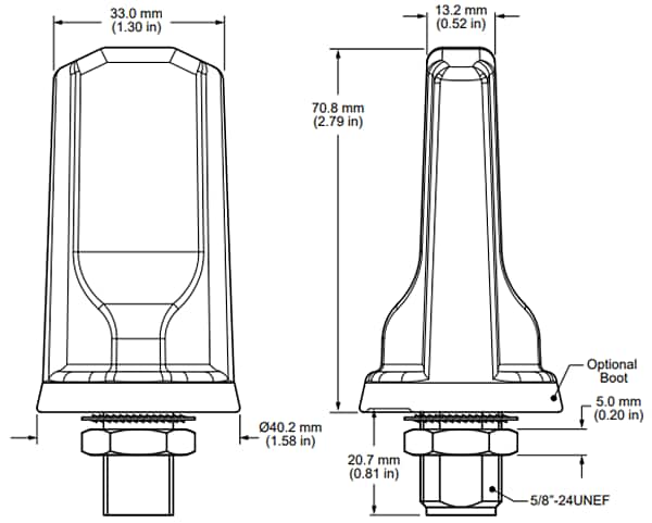 TE Connectivity / Linx Technologies ANT-5GW-SPNF Sub-6-5G-Mobilfunk-Antenne zur Panelmontage